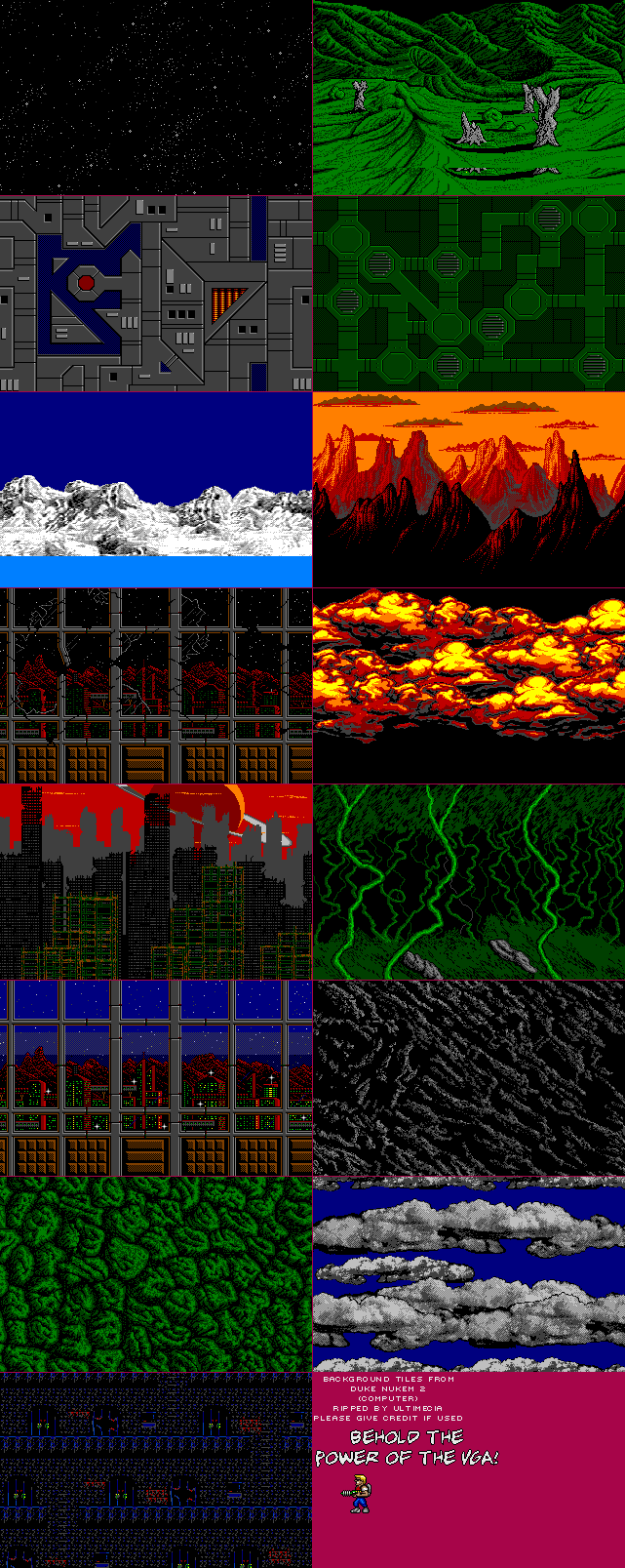 Duke Nukem 2 - Background Tiles