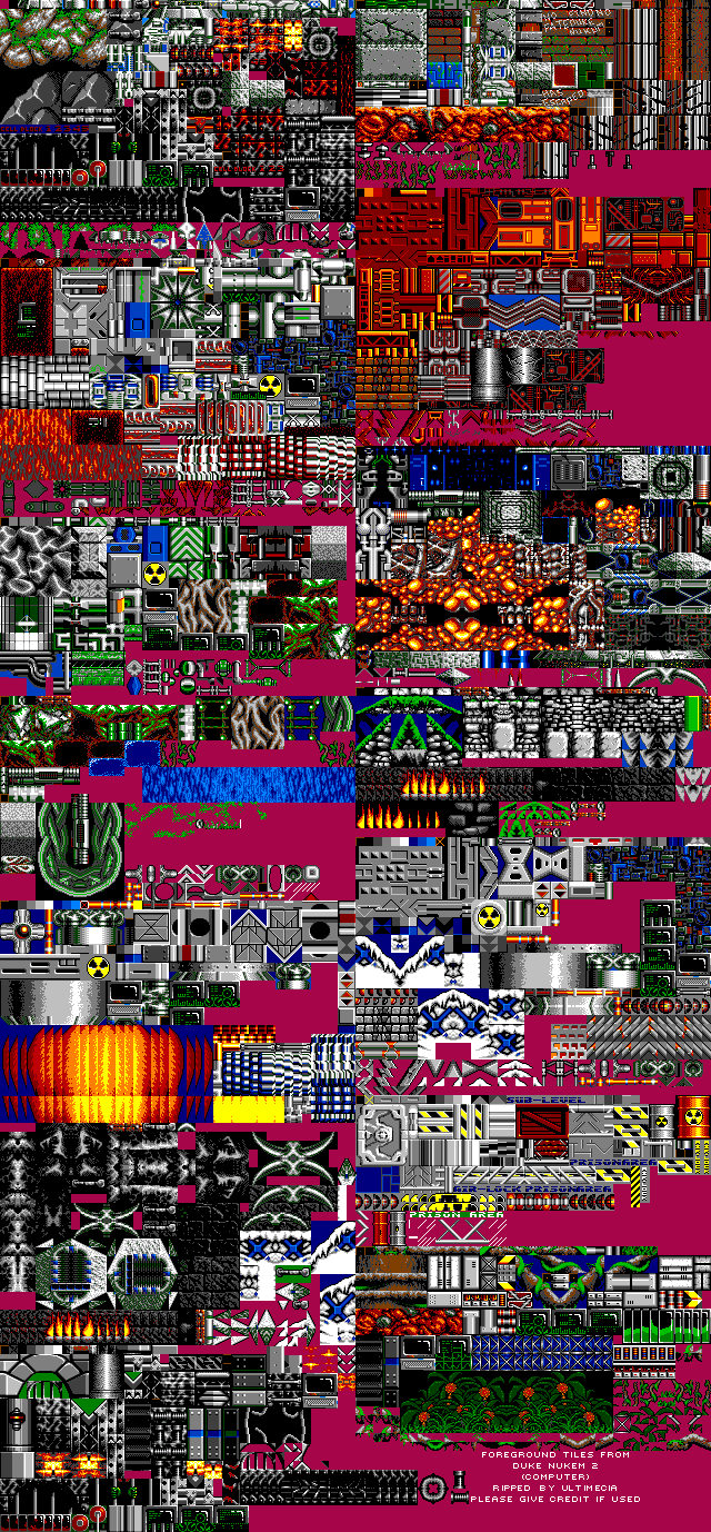 Duke Nukem 2 - Foreground Tiles