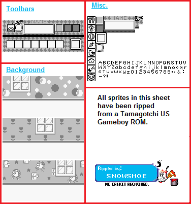 Tamagotchi - HUD & Backgrounds