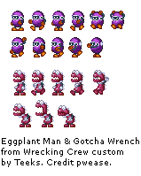 Wrecking Crew Customs - Eggplant Man & Gotcha Wrench