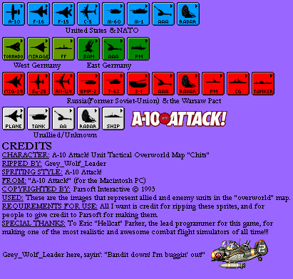 A-10 Attack! - Tactical Map Chits