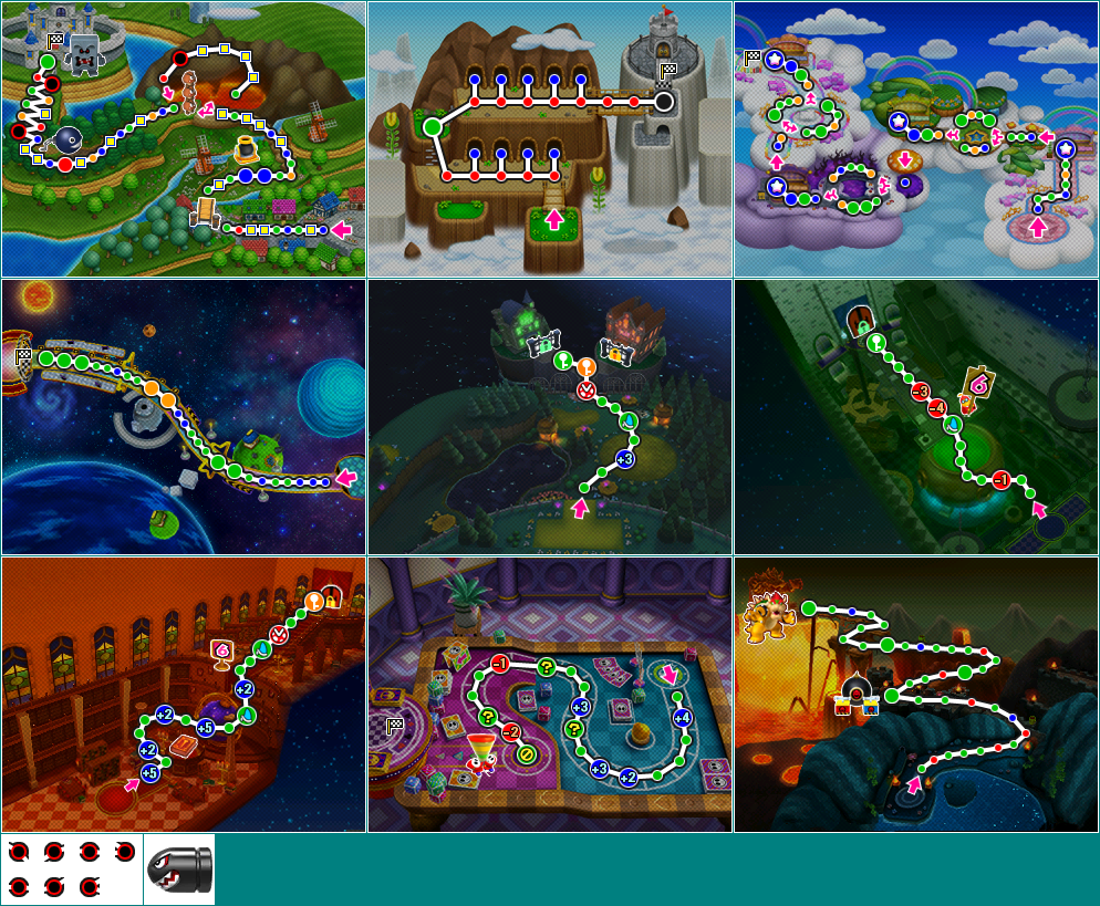 Mario Party: Island Tour - Board Maps