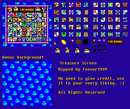 Wario Land II - Treasure Screen