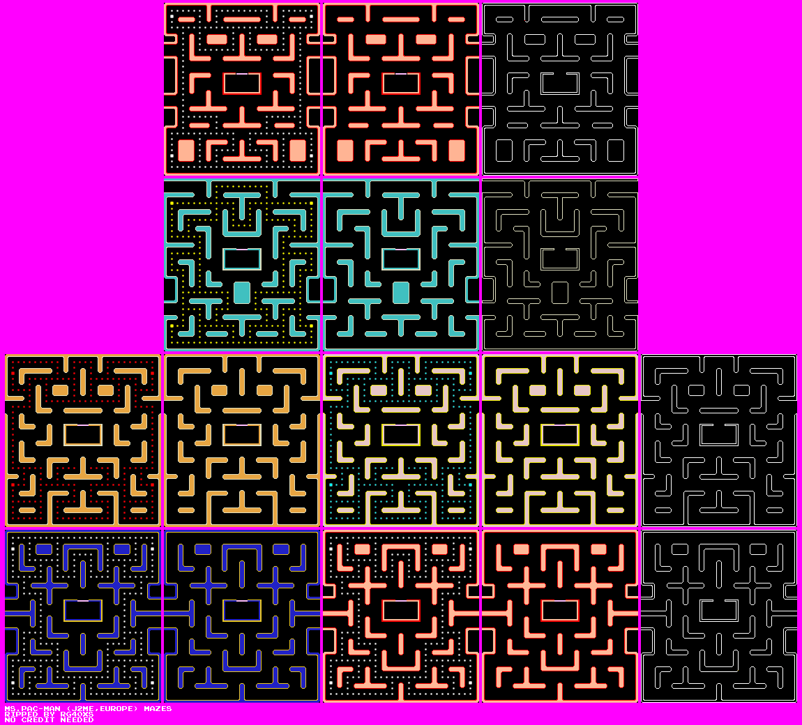 Ms. Pac-Man (J2ME, Europe) - Mazes (240x320)