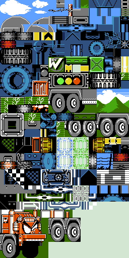 Rockman 7 FC / Mega Man 7 FC - Turbo Man Stage (Map Designer)