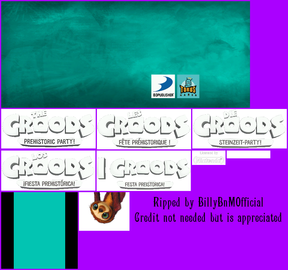 The Croods: Prehistoric Party - Wii Menu Banner & Icon