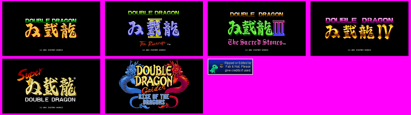 Double Dragon Gaiden: Rise of the Dragons - Music Unlock Screens