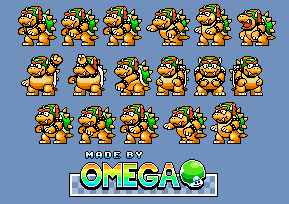 Mario Customs - Bowser (Super Mario Maker, Yoshi's Island-Style)