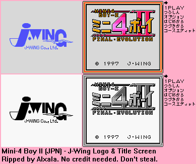 J-Wing Logo & Title Screen