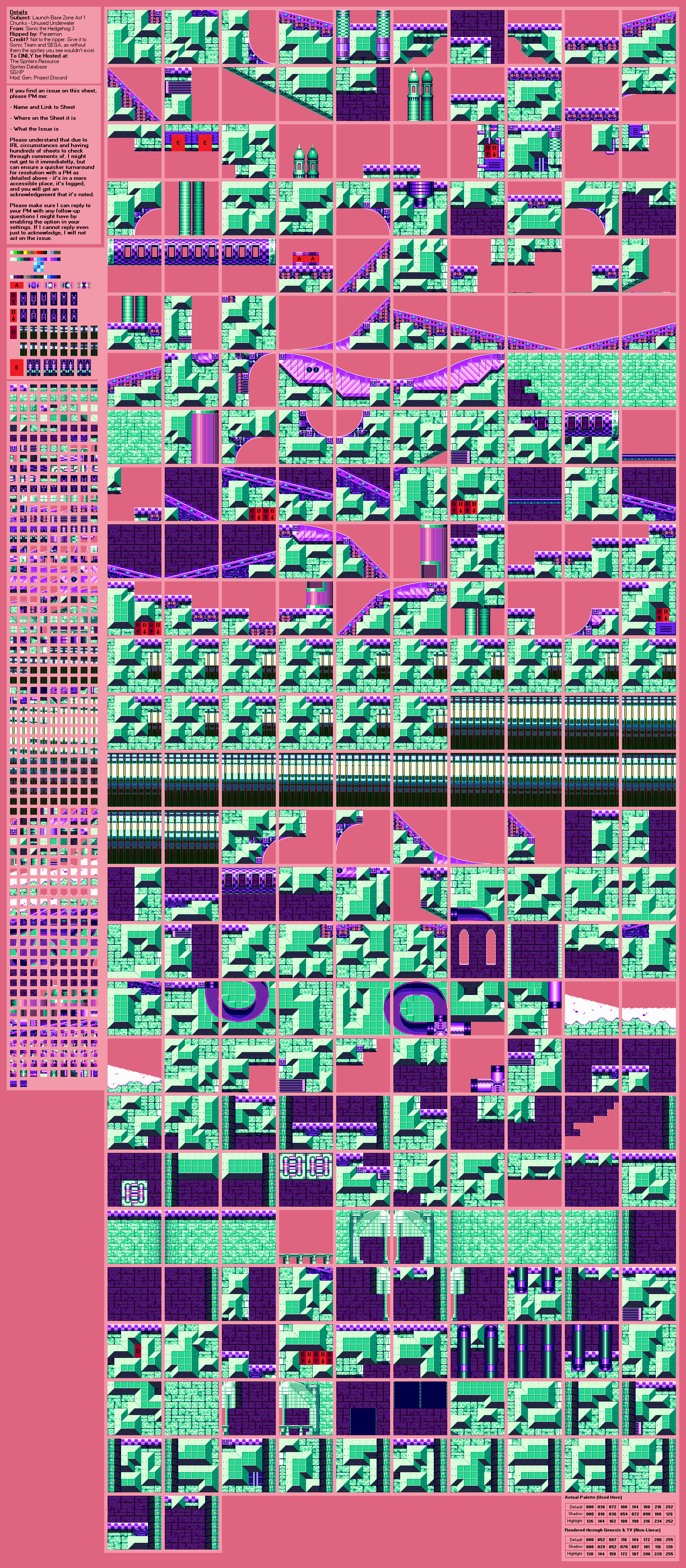 Launch Base Zone Act 1 Chunks (Underwater)