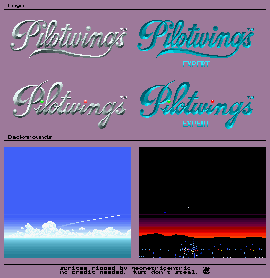 Pilotwings - Title Screen