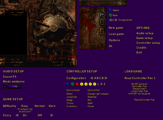 Main Menus