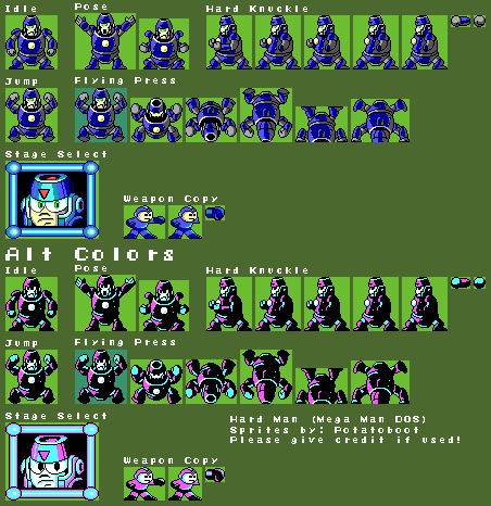 Mega Man Customs - Hard Man (DOS-Style)