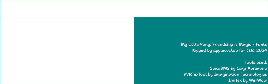 My Little Pony: Friendship is Magic (LeapPad/Leapster Explorer) - Fonts