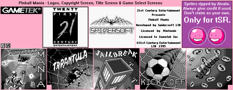 Logos, Copyright Screen, Title Screen & Game Select Screens