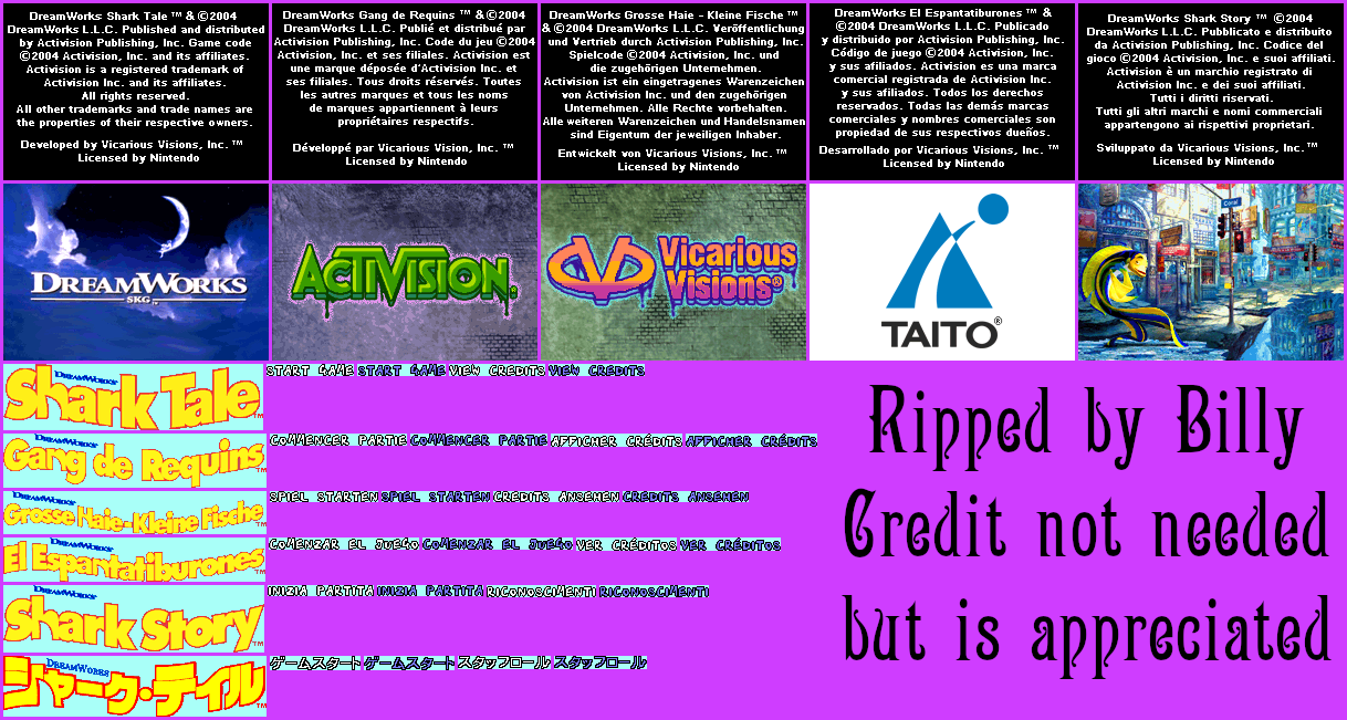 Shark Tale - Opening Credits & Title Screen