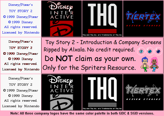 Toy Story 2 - Introduction & Company Screens