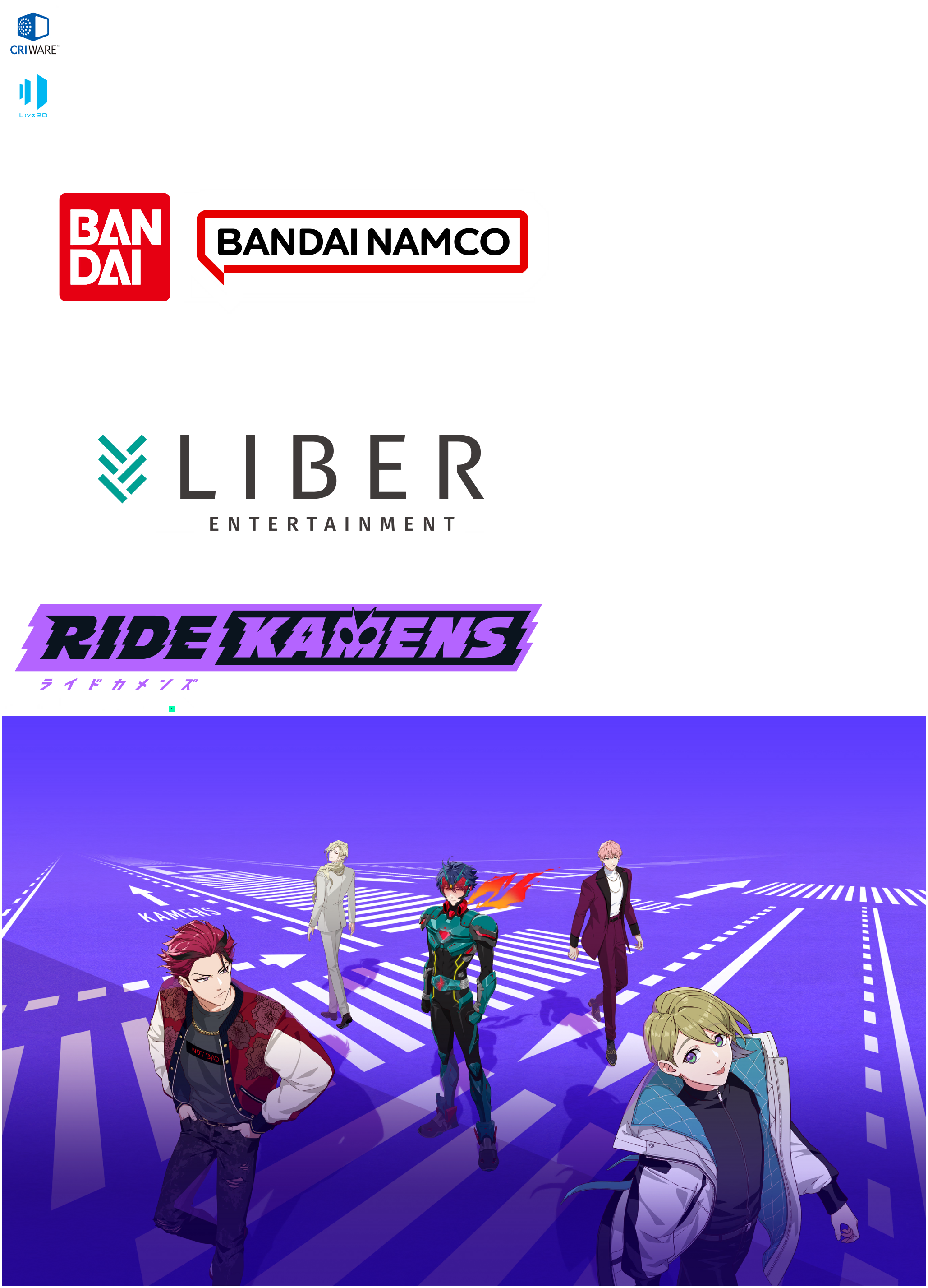 Ride Kamens - Title Screen + Company Logos