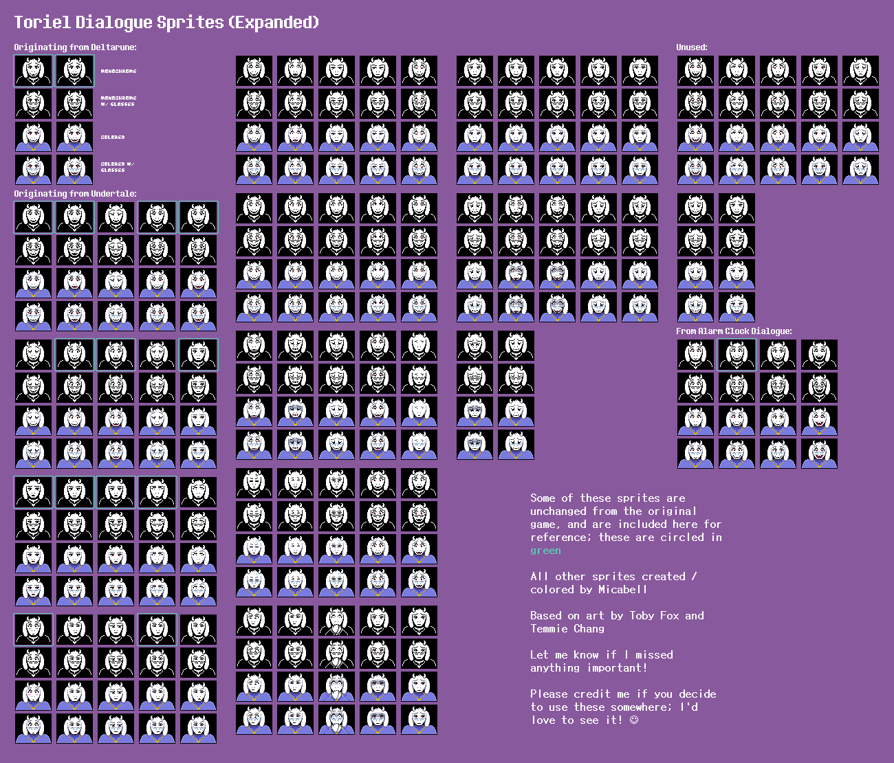 Toriel (Dialogue Sprites, Expanded)
