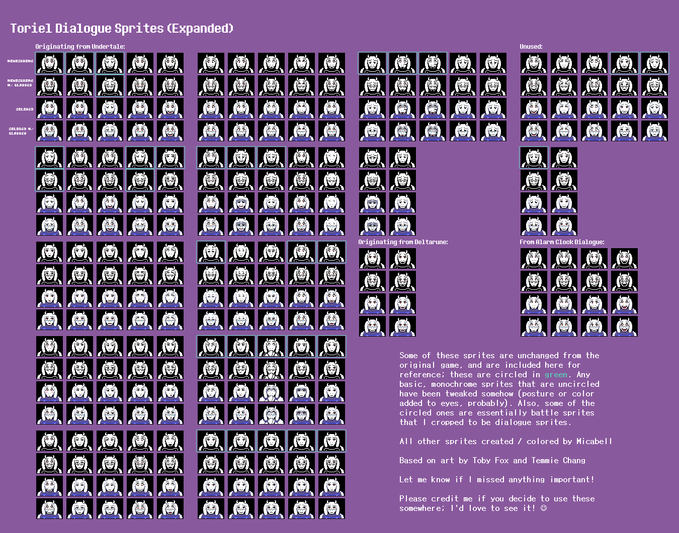 Toriel (Dialogue Sprites, Expanded)