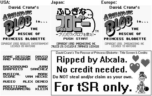 Title Screen & Credits