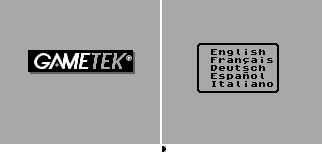 GameTek Logo & Language Select Screen