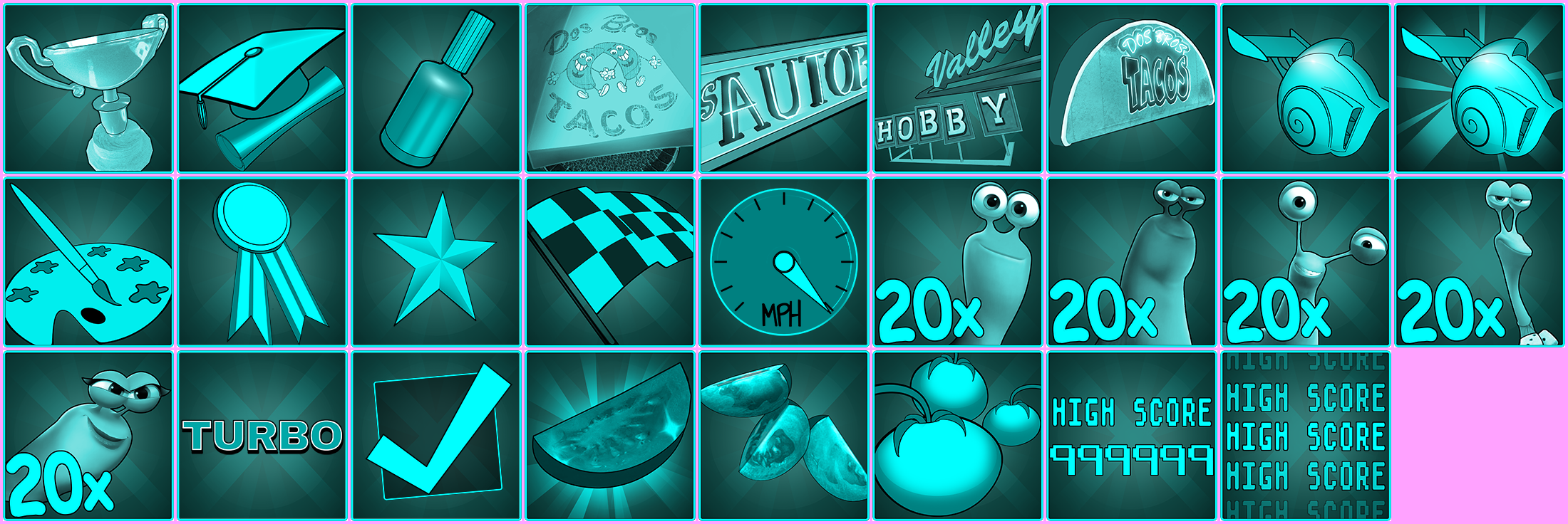 Turbo: Super Stunt Squad - Trophy Icons