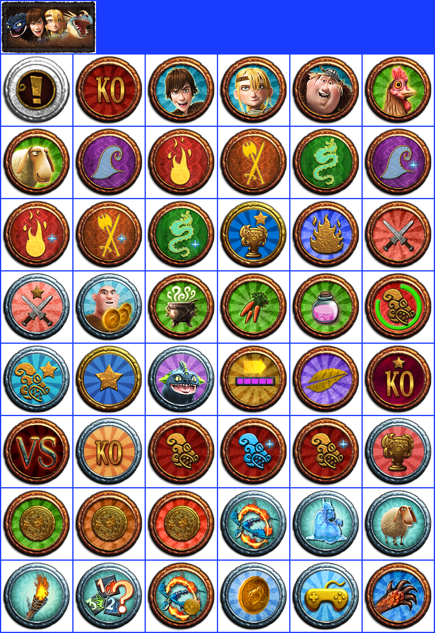 How to Train Your Dragon - Trophy Banner & Icons