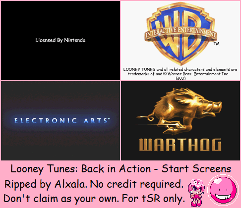 Looney Tunes: Back in Action - Start Screens
