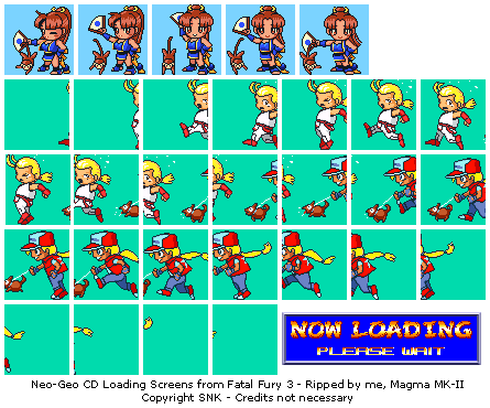 Fatal Fury 3: Road to the Final Victory - Neo-Geo CD Loading Screens