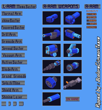 Mega Man 64 - Weapons