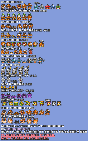 Goombas (SMB3 SNES-Style)