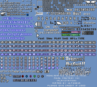 Final Fantasy 8 - Menu and Battle Elements