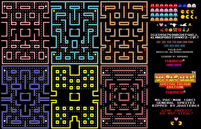 Sprites - Ms. Pac-Man. 