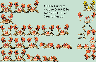 Pokémon Generation 1 Customs - #098 Krabby