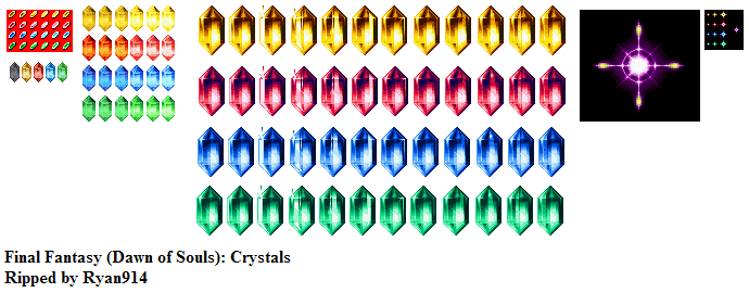 Final Fantasy 1: Dawn of Souls - Crystals