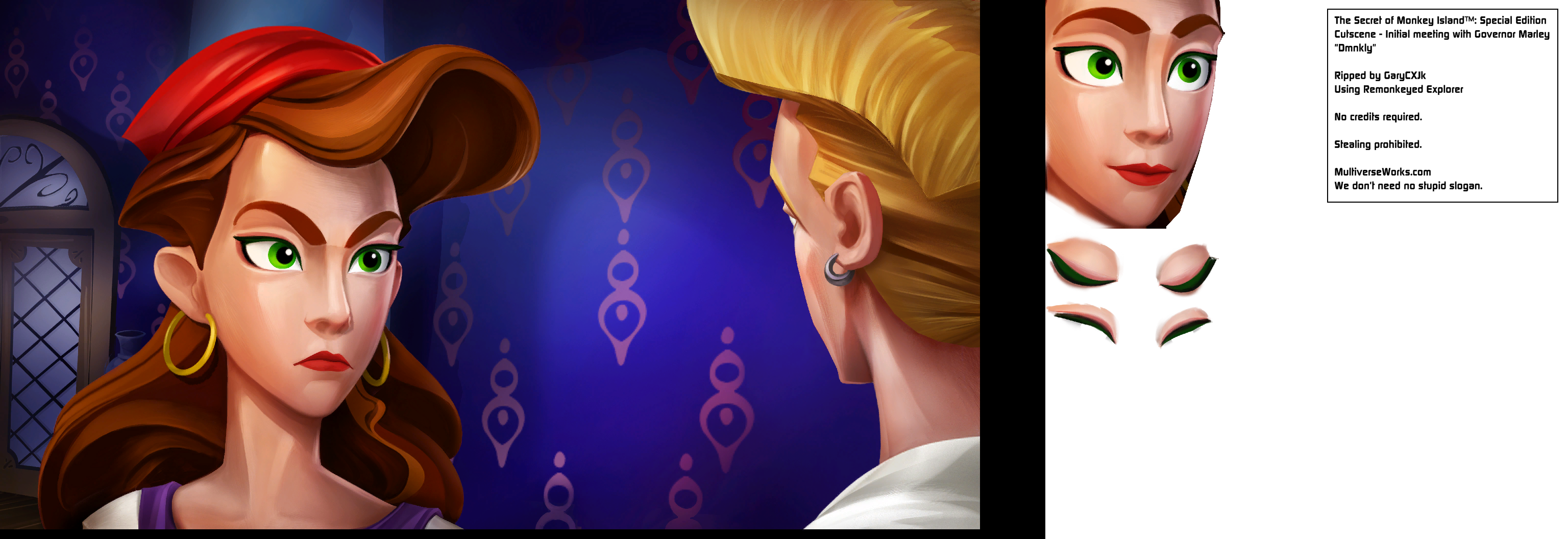 The Secret of Monkey Island: Special Edition - Meeting Elaine Cutscene