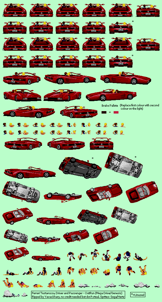 Genesis / 32X / SCD - Outrun - Ferrari - The Spriters Resource