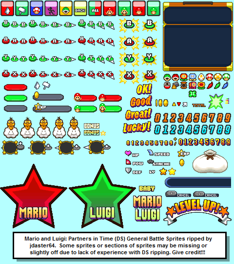 Mario & Luigi: Partners in Time - Various Battle Effects