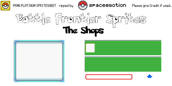 Pokémon Platinum - Battle Frontier Shops