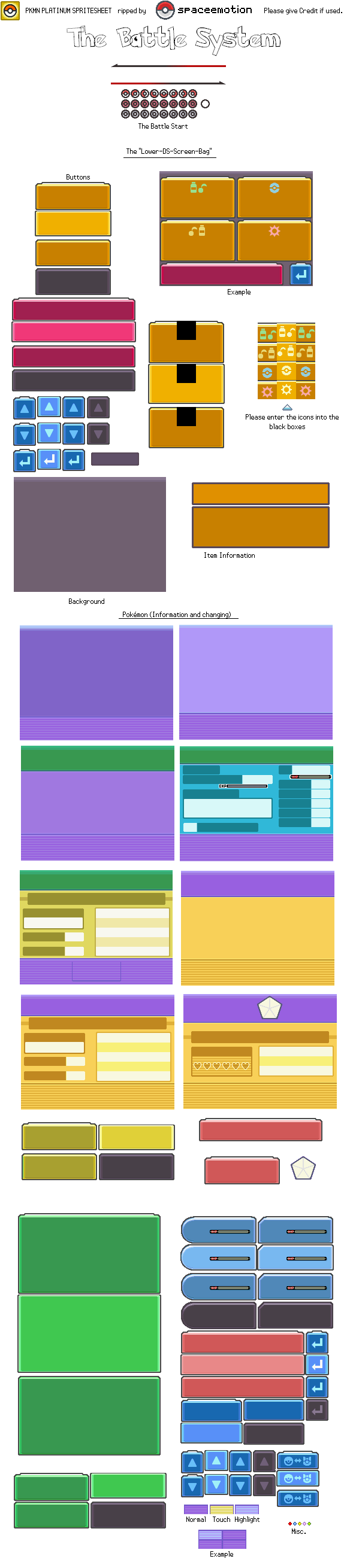 Battle System Lower Screen