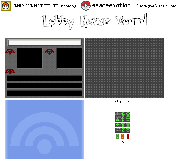 Pokémon Platinum - News Board