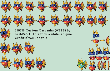Pokémon Customs - #318 Carvanha