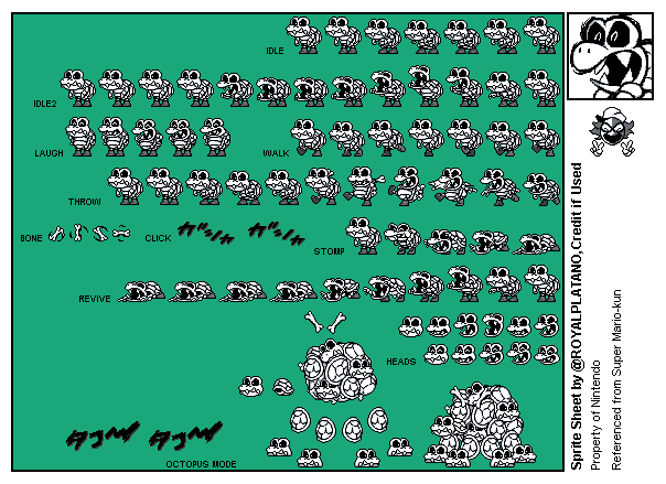 Dry Bones (Super Mario-Kun Style)