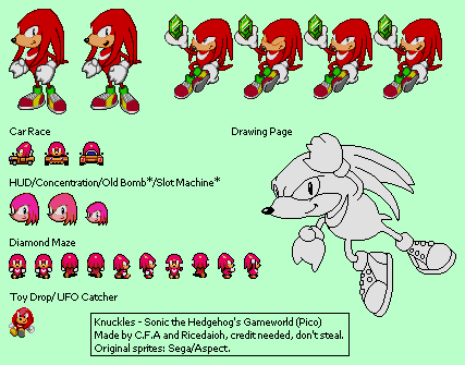 Knuckles (Sonic's Gameworld-Style)