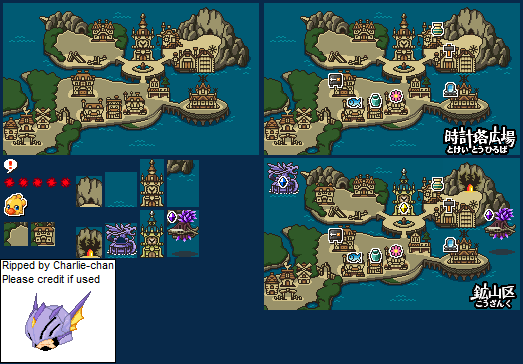 Cid and Chocobo's Mysterious Dungeon: Labyrinth of Forgotten Time DS+ - World Map