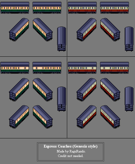 Thomas The Tank Engine Customs - Express Coaches (Genesis-Style)