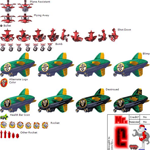 Crash Bandicoot: The Huge Adventure - Sky Enemies