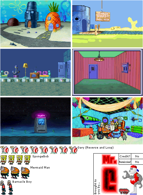 SpongeBob SquarePants: SuperSponge - Storyline Backgrounds