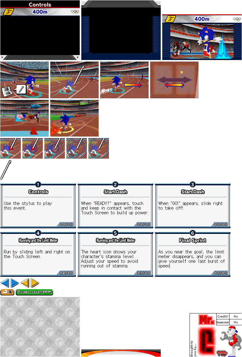 Mario & Sonic at the Olympic Games - 400m Instructions